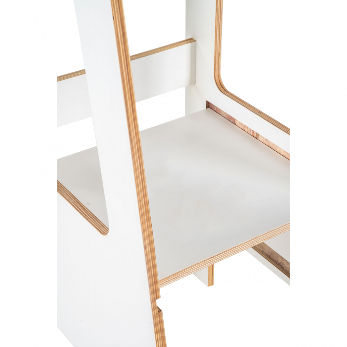 Turn de invatare ajustabil, Learning Tower, Ajutor de bucatarie MeowBaby® Scandi, Alb [5]