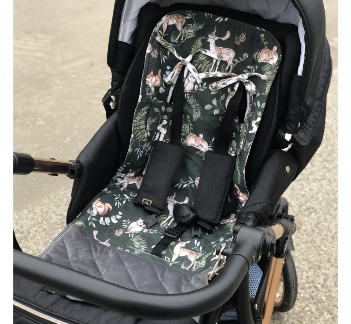 Insert Husa Bumbac Respirabila Carucior sport cu 2 fete, Animals Garden [3]