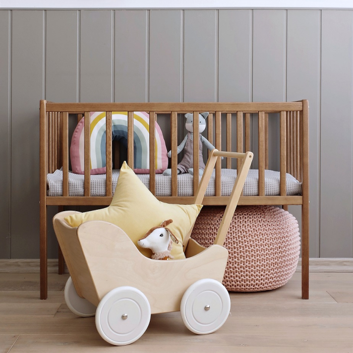 Patut mic, co-sleeping din lemn, Classic Vintage 90 x 40 cm [10]