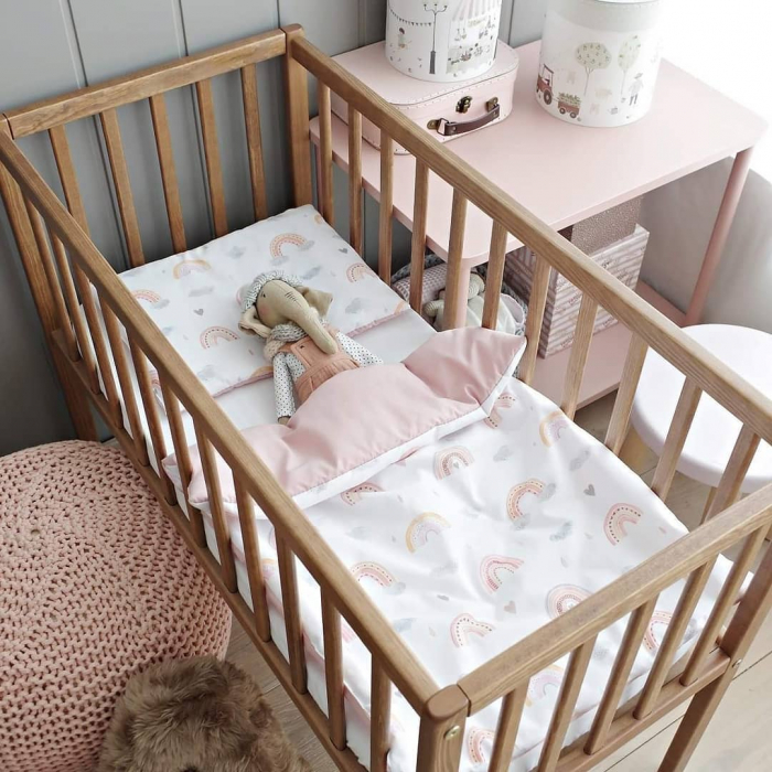 Patut mic, co-sleeping din lemn, Classic Vintage 90 x 40 cm [12]
