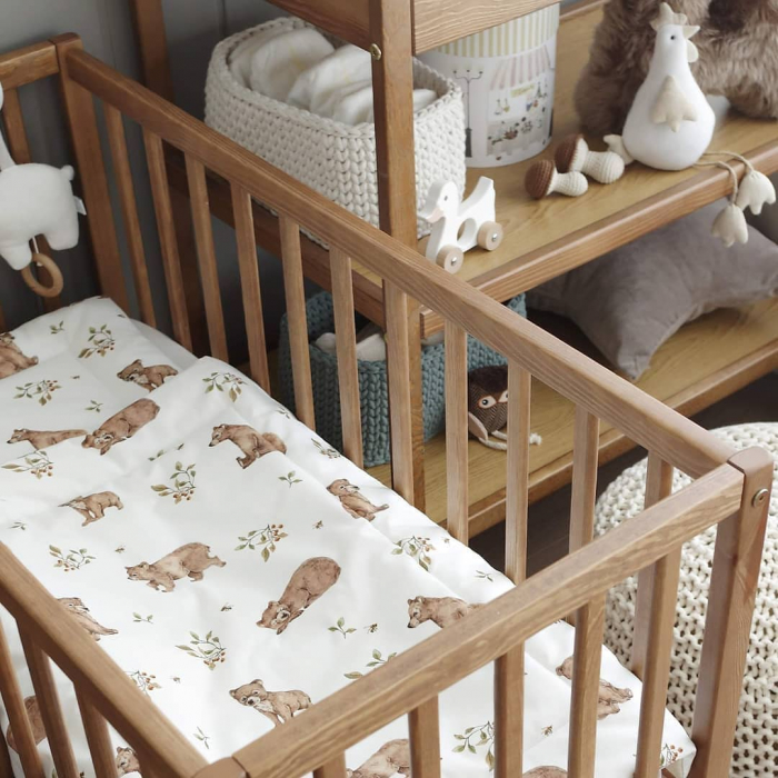 Patut mic, co-sleeping din lemn, Classic Vintage 90 x 40 cm [14]