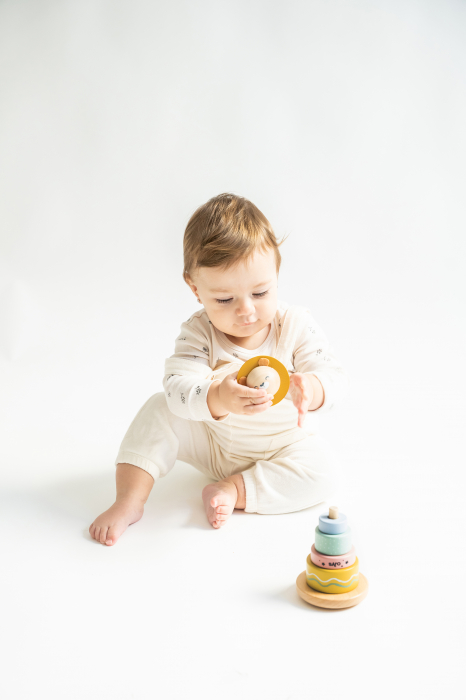 Jucarie din lemn FSC pentru stivuire, Saro Baby [10]