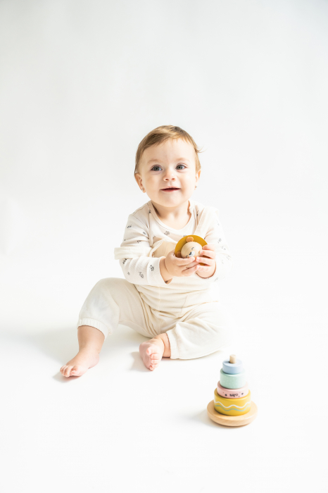 Jucarie din lemn FSC pentru stivuire, Saro Baby [9]