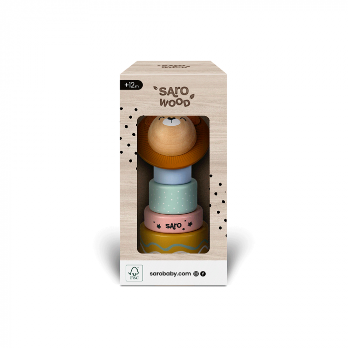 Jucarie din lemn FSC pentru stivuire, Saro Baby [4]