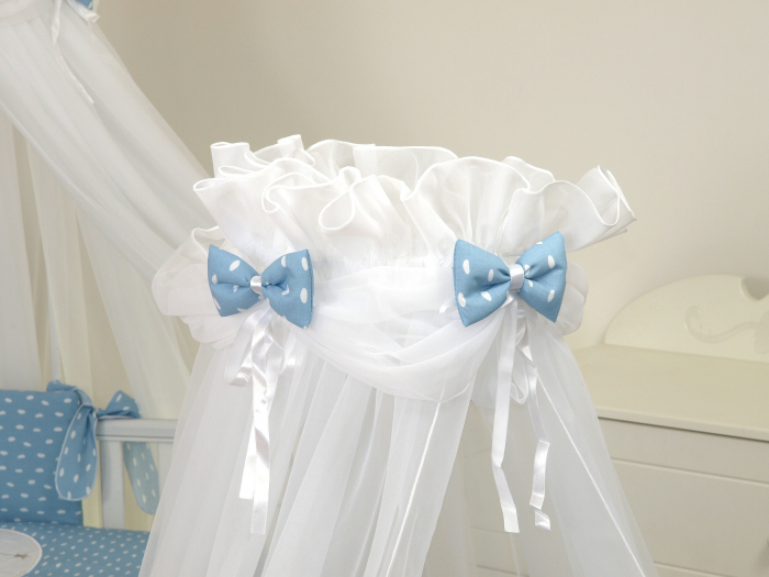 AMY - Baldachin din tul, Sky Bunny Blue, Suport de prindere inclus, 600x160 cm [3]