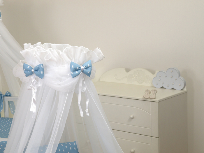AMY - Baldachin din tul, Sky Bunny Blue, Suport de prindere inclus, 600x160 cm [4]