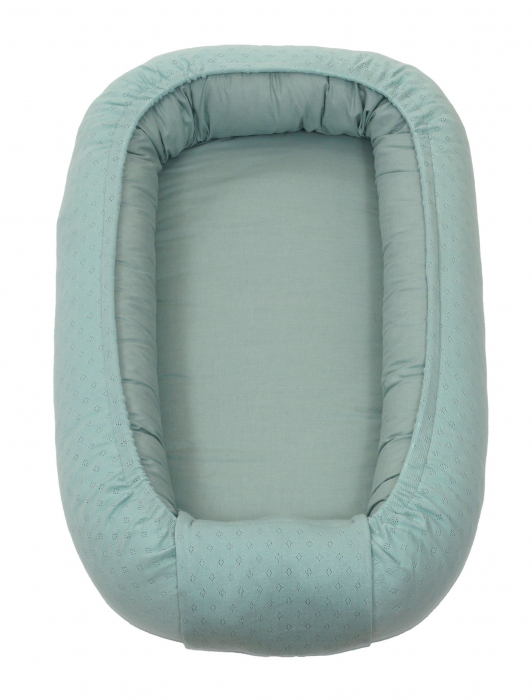 Suport de dormit Babynest, Reversibil, 70x45 cm, Bumbac Tricot Verde [8]