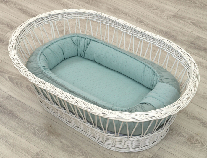 Suport de dormit Babynest, Reversibil, 70x45 cm, Bumbac Tricot Verde [7]