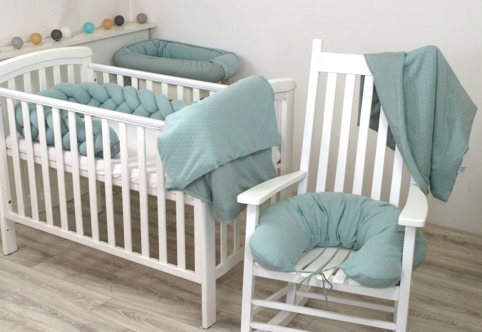 Suport de dormit Babynest, Reversibil, 70x45 cm, Bumbac Tricot Verde [9]