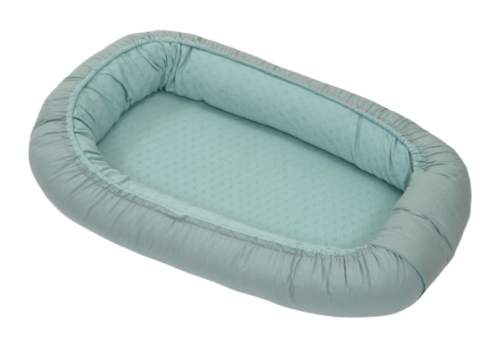 Suport de dormit Babynest, Reversibil, 70x45 cm, Bumbac Tricot Verde [4]