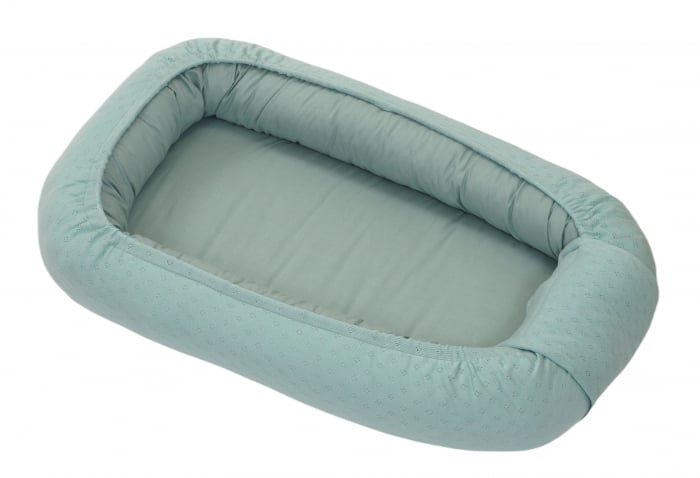 Suport de dormit Babynest, Reversibil, 70x45 cm, Bumbac Tricot Verde [6]