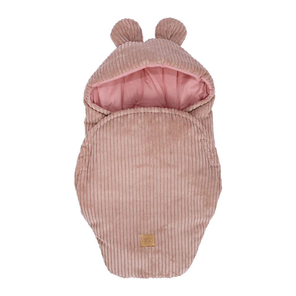 Baby Wrap with Bear Ears - Aesthetic Powder Pink – confort și siguranță din primele clipe [1]