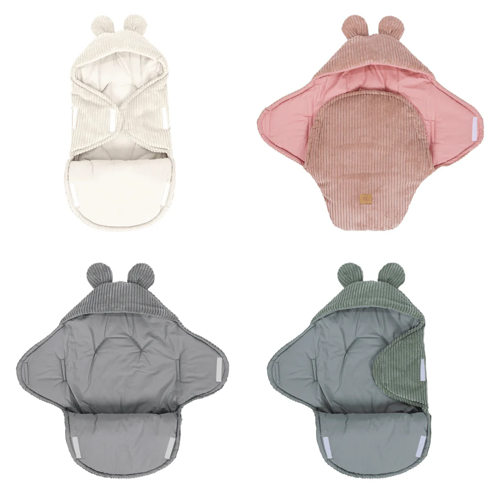 Baby Wrap with Bear Ears - Aesthetic Olive Green – confort și siguranță din primele clipe [2]
