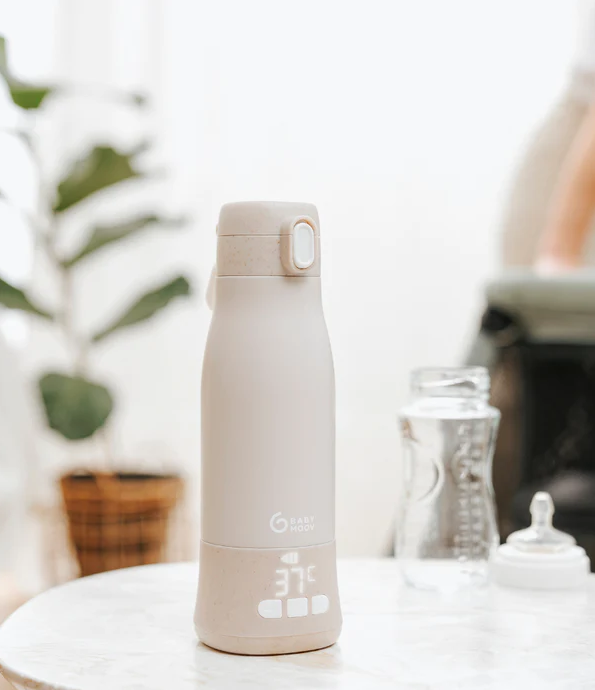 Babymoov - Moov & Feed Incalzitor de biberoane portabil si reincarcabil, Mineral Beige [3]