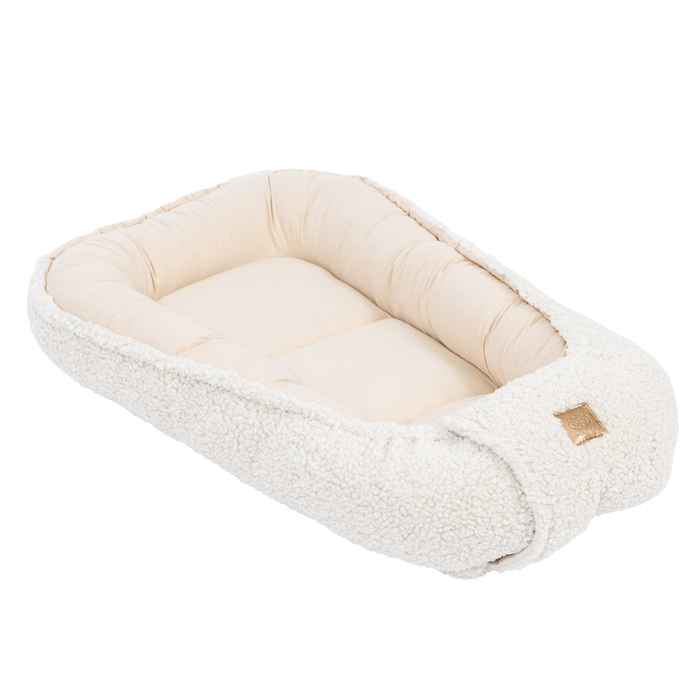 Babynest pentru bebeluși MeowBaby® Bearly Off White – spațiu sigur pentru somn și joacă - Copie [6]