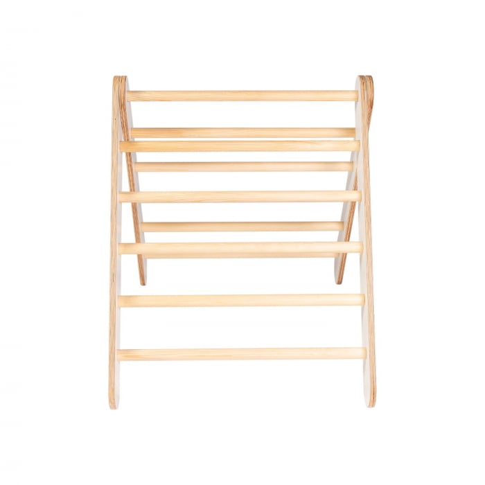 Scara din lemn pentru copii - Triunghi de catarare tip Pikler Montessori, Alb, MeowBaby® [2]