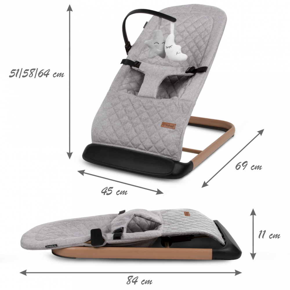 Balansoar pentru copii Kidwell Laro Full - Wooden Grey [8]