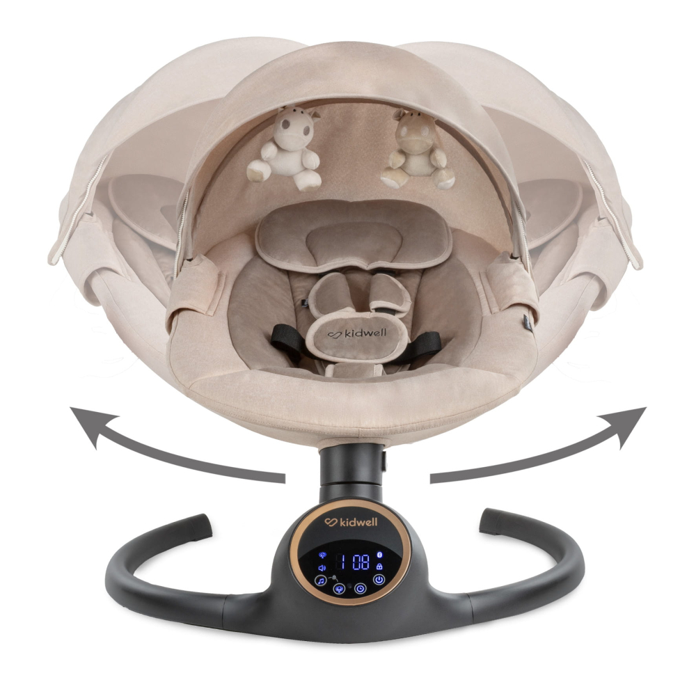 Balansoar leagan electric 2 în 1, Bluetooth,  REVE Bej/Auriu [3]