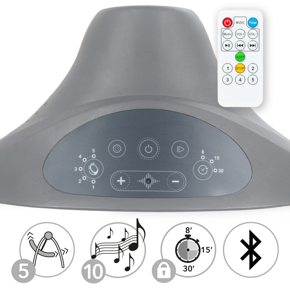 Balansoar leagan electric 2 în 1, Bluetooth, plasa insecte,  LUXI Dark Melange [11]