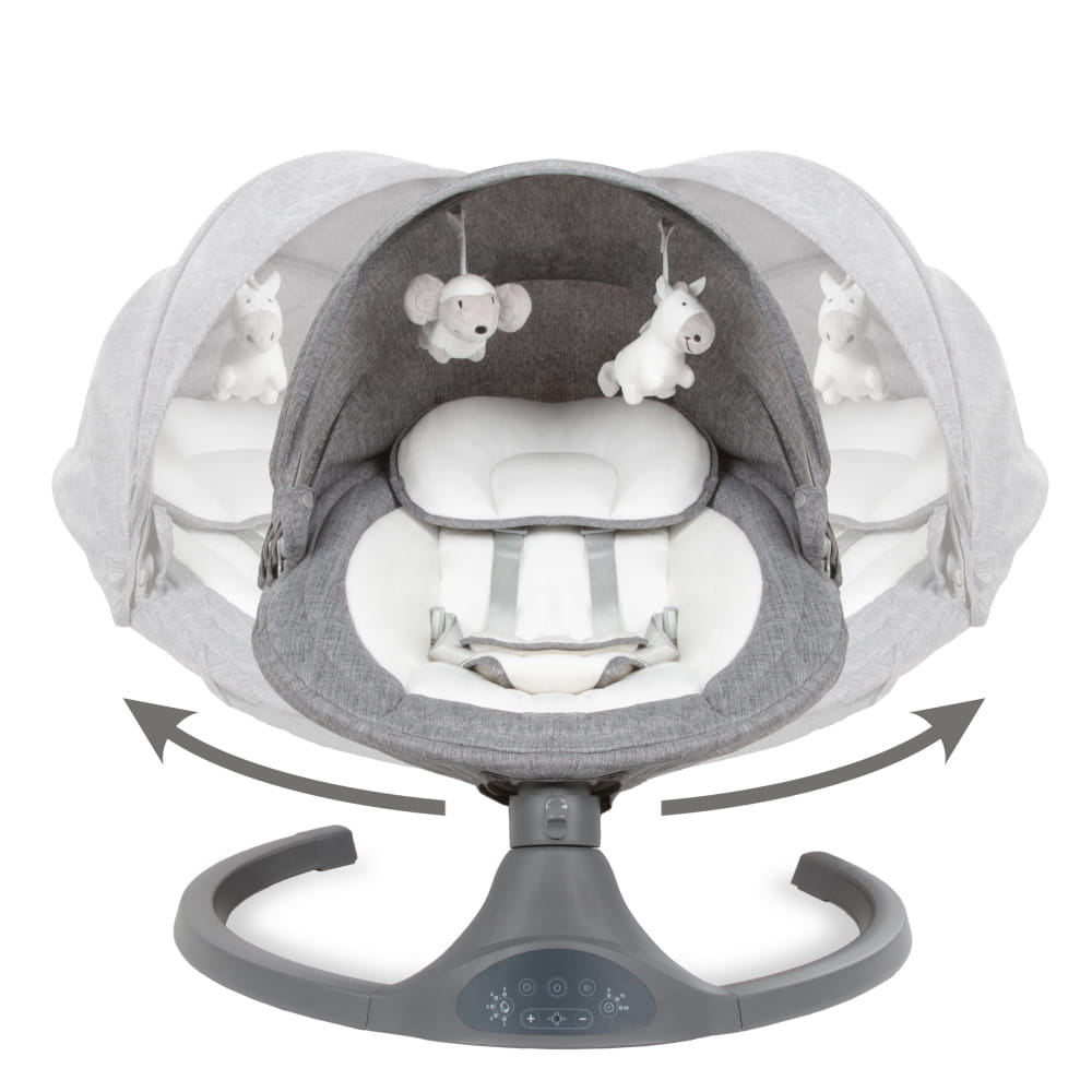 Balansoar leagan electric 2 în 1, Bluetooth, plasa insecte,  LUXI Dark Melange [3]
