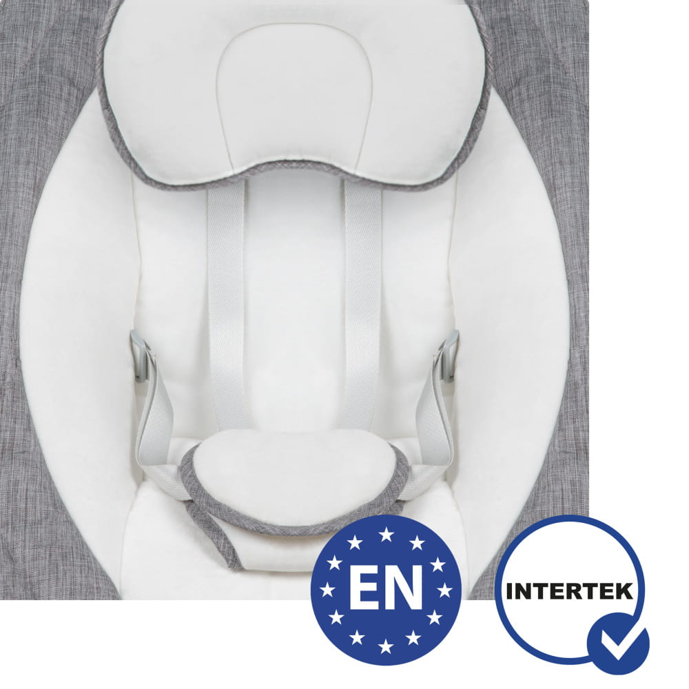 Balansoar leagan electric 2 în 1, Bluetooth, plasa insecte,  LUXI Dark Melange [4]