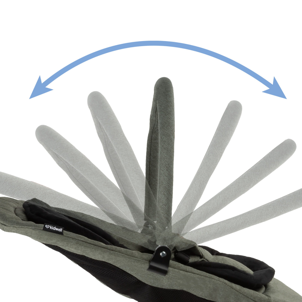 Balansoar pentru bebeluși Kidwell RUBI Verde/Negru – confort, siguranță și relaxare din primele zile [7]