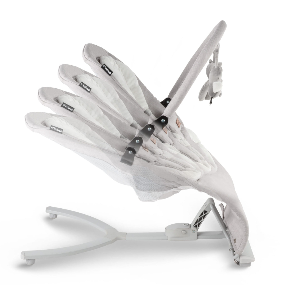 Balansoar pentru bebeluși Kidwell RUBI Gri/Alb – confort, siguranță și relaxare din primele zile [9]