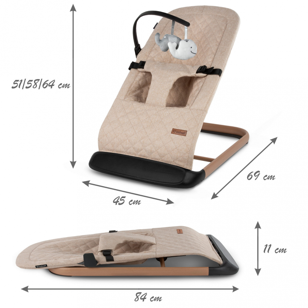 Balansoar pentru copii Kidwell Laro Full - Beige/Wooden [11]