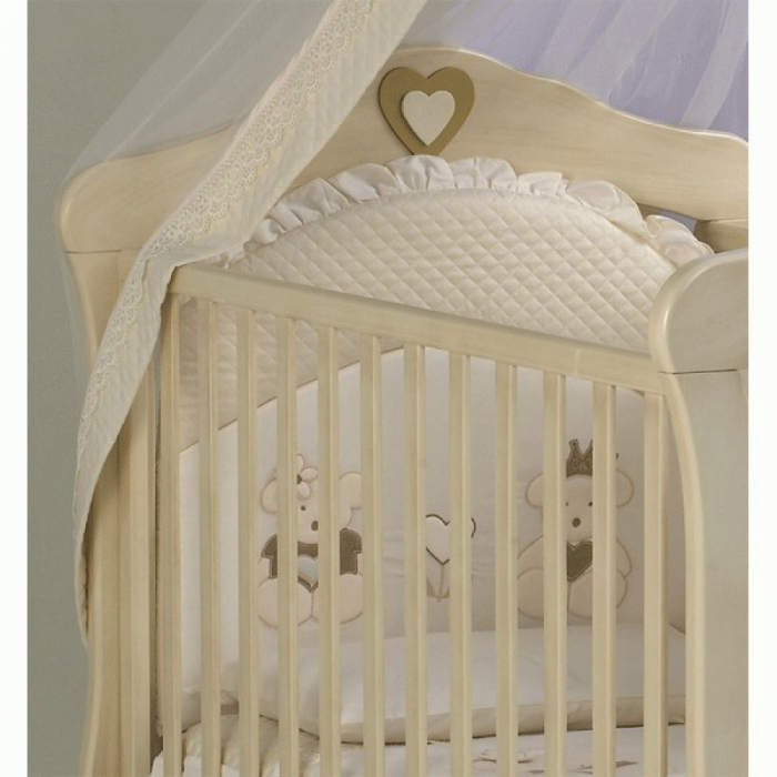 Baldachin patut lemn cu suport de prindere inclus Real Bears Ivory, 620x180 cm [4]