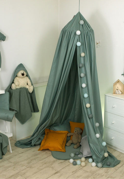 Baldachin suspendat multifunctional, Bumbac, 320x250 cm, Pure Verde Salvia [2]