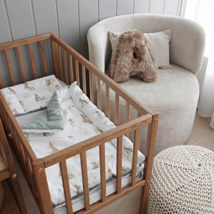 Patut mic, co-sleeping din lemn, Classic Vintage 90 x 40 cm [13]