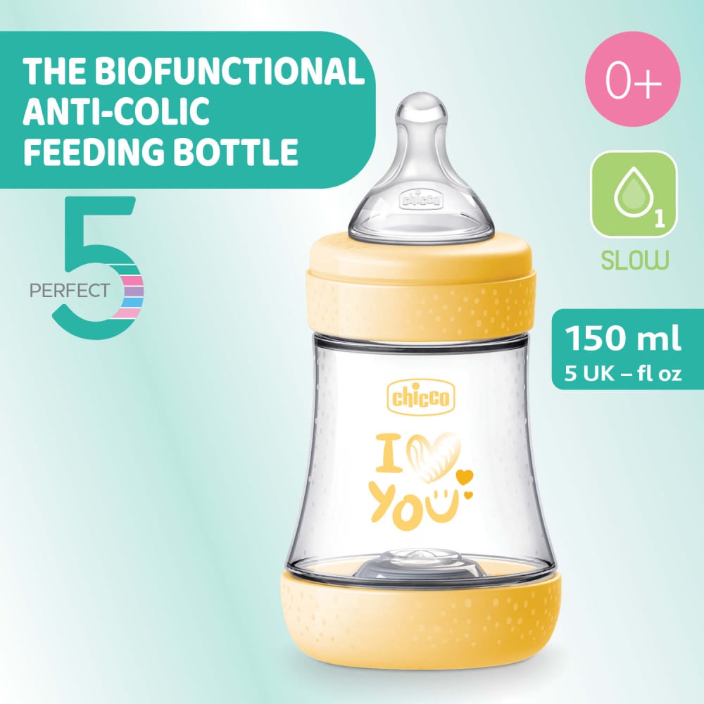 Biberon Chicco Perfect5 PP, tetina s., flux lent, 150ml, 0luni+ [10]