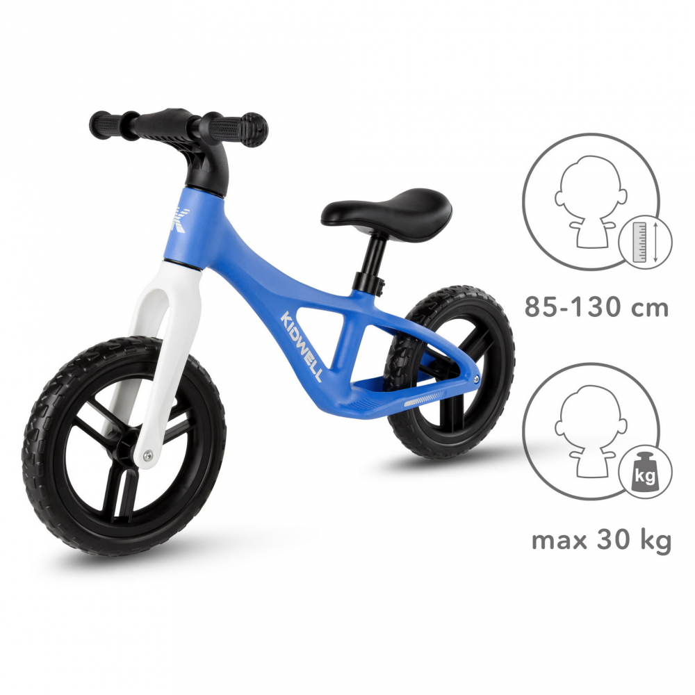 Bicicleta de echilibru fara pedale pentru copii, reglabila si roti Eva, ultra-usoara, Jogo Blue [5]