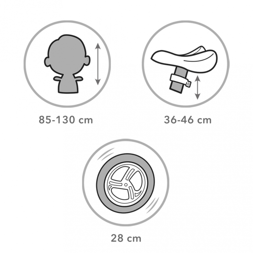 Bicicleta de echilibru fara pedale pentru copii, reglabila si roti Eva, ultra-usoara, Jogo Blue [8]
