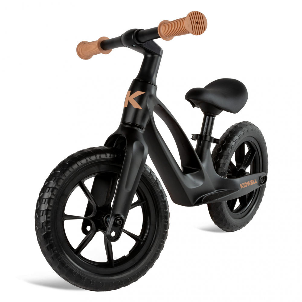 Bicicleta de echilibru fara pedale pentru copii, reglabila si roti Eva, ultra-usoara, Vito Black [2]