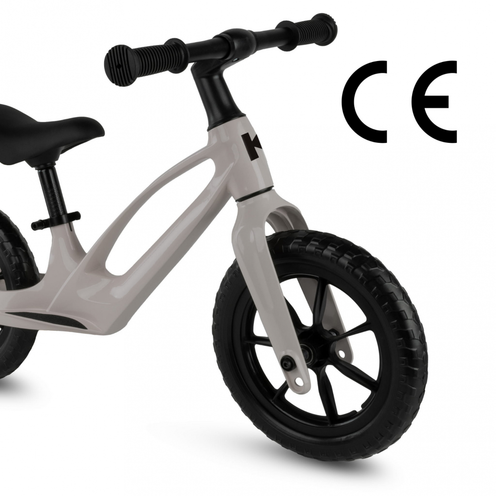 Bicicleta de echilibru fara pedale pentru copii, reglabila si roti Eva, ultra-usoara, Vito Taupe [9]