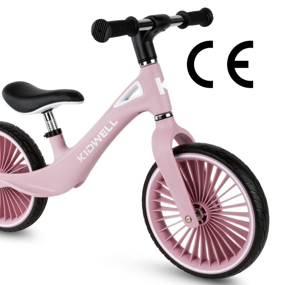 Bicicleta de echilibru fara pedale pentru copii, sa reglabila, 2 ani+, Nix Pink, Kidwell [4]