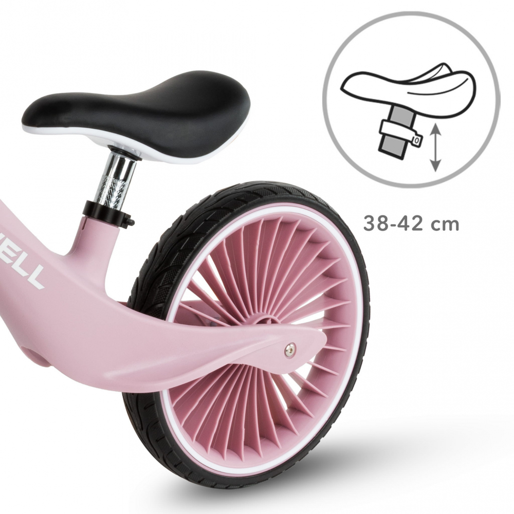 Bicicleta de echilibru fara pedale pentru copii, sa reglabila, 2 ani+, Nix Pink, Kidwell [8]