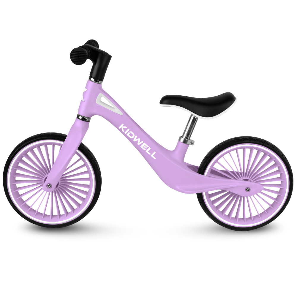 Bicicleta de echilibru fara pedale pentru copii, Kidwell NIX Lavender, 3.05 kg, roți PU 29 cm, reglabilă, 80–120 cm, max. 30 kg [3]