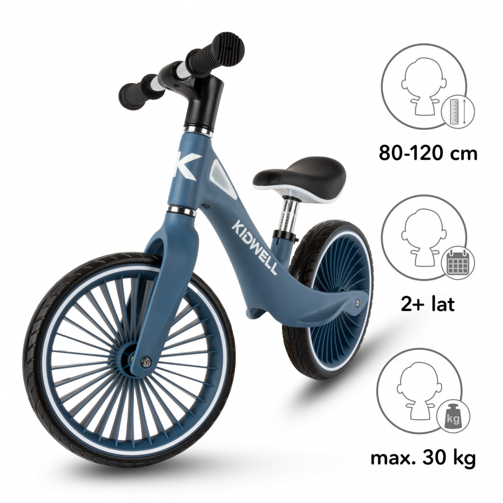 Bicicleta de echilibru fara pedale pentru copii, sa reglabila, 2 ani+, Nix Blue, Kidwell [5]