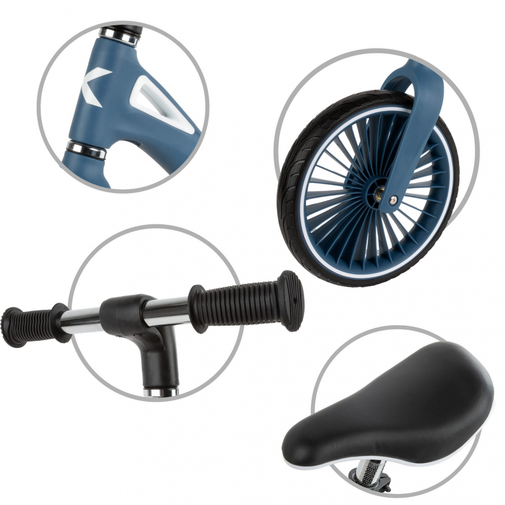 Bicicleta de echilibru fara pedale pentru copii, sa reglabila, 2 ani+, Nix Blue, Kidwell [7]