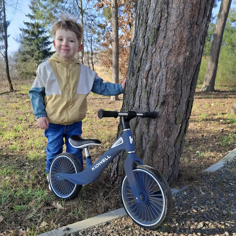 Bicicleta de echilibru fara pedale pentru copii, sa reglabila, 2 ani+, Nix Blue, Kidwell [9]