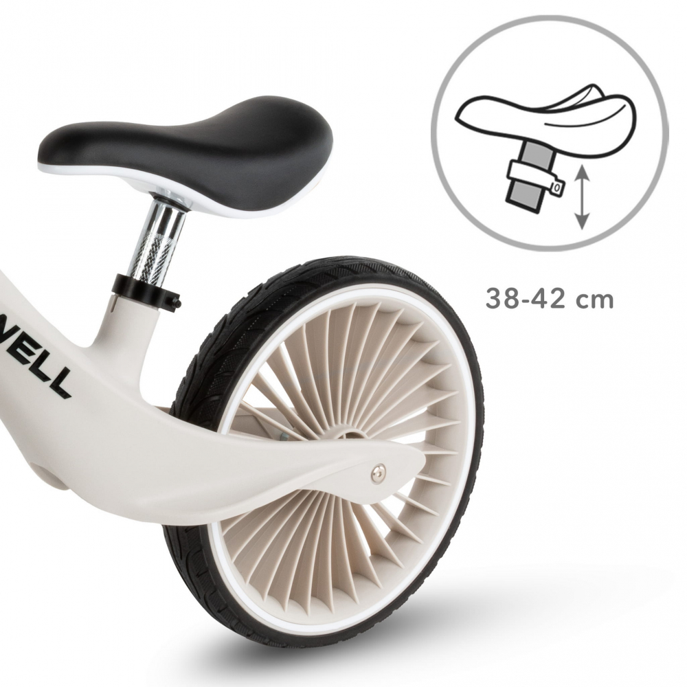 Bicicleta de echilibru fara pedale pentru copii, sa reglabila, 2 ani+, Nix Gray, Kidwell [6]