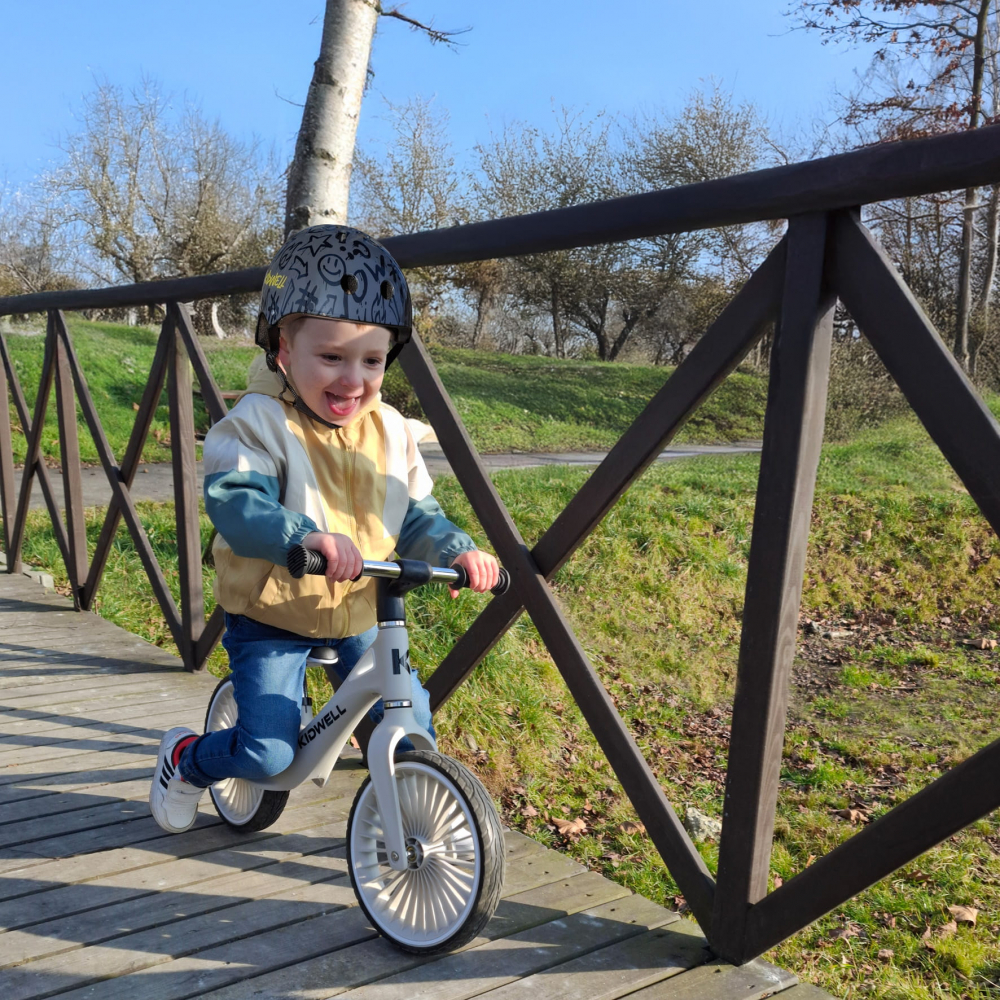 Bicicleta de echilibru fara pedale pentru copii, sa reglabila, 2 ani+, Nix Gray, Kidwell [10]