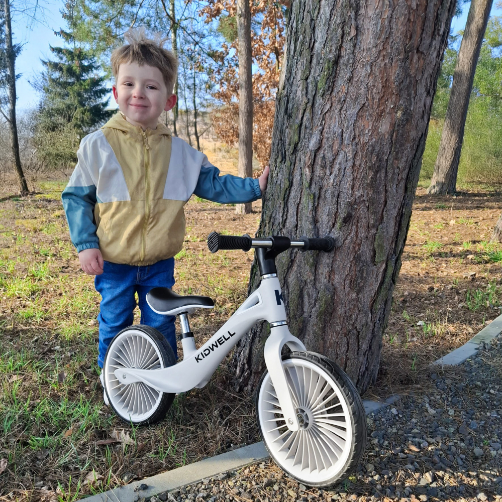Bicicleta de echilibru fara pedale pentru copii, sa reglabila, 2 ani+, Nix Gray, Kidwell [11]
