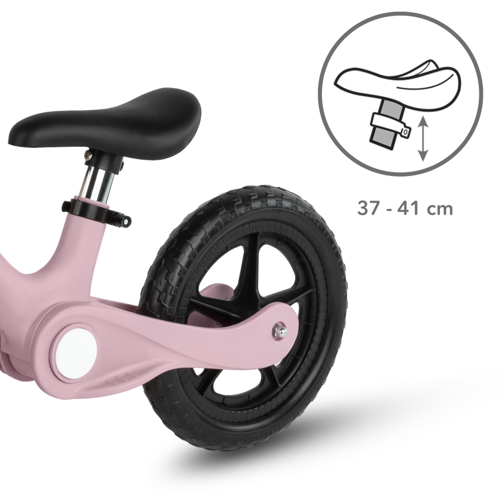Bicicleta de echilibru fara pedale pentru copii, pliabila, Kidwell FLEX Pink, ultra usoara 2.9 kg, roți EVA 29 cm, reglabilă, 80–120 cm, max. 30 kg [10]