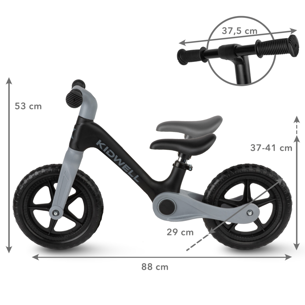 Bicicletă fără pedale pliabilă Kidwell FLEX Black, ultra ușoară 2.9 kg, 2+ ani [13]