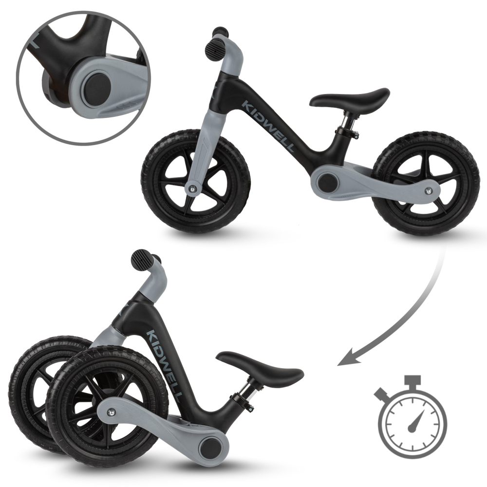 Bicicletă fără pedale pliabilă Kidwell FLEX Black, ultra ușoară 2.9 kg, 2+ ani [6]