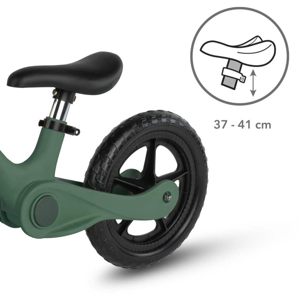Bicicleta de echilibru fara pedale pentru copii, pliabila, Kidwell FLEX Green, ultra usoara 2.9 kg, roți EVA 29 cm, reglabilă, 80–120 cm, max. 30 kg [10]