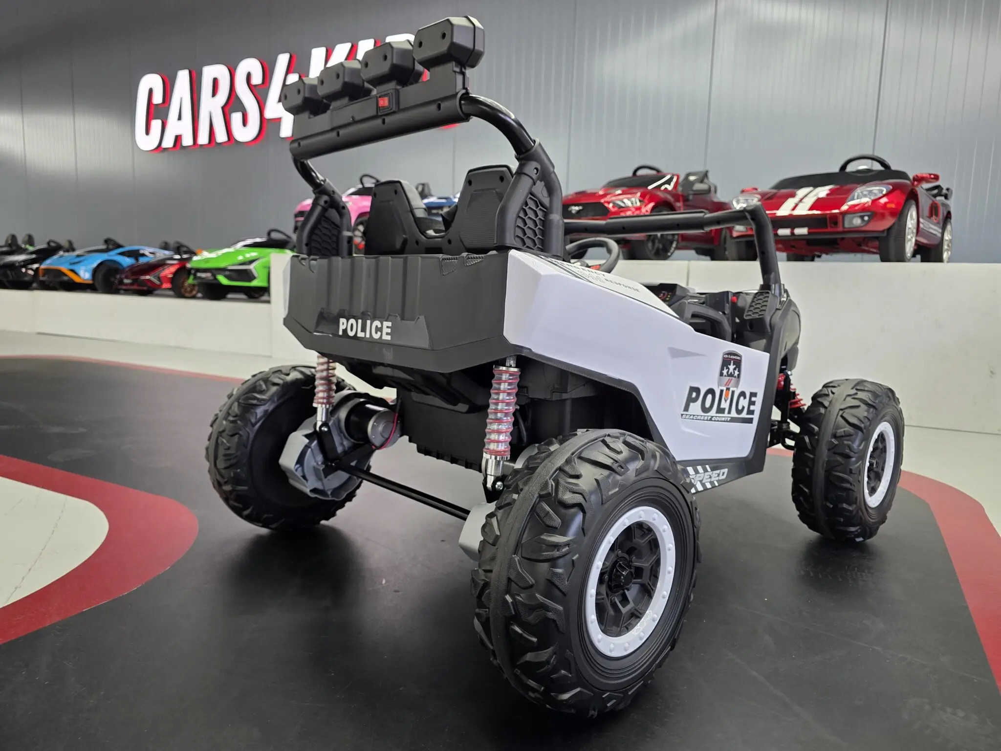 Buggy Electric Poliție 2 Locuri Police Patrol 24V – 2 Motoare 400W, Girofar LED, Bluetooth, Suspensii, Centură 3 Puncte | Max. 50 kg [5]